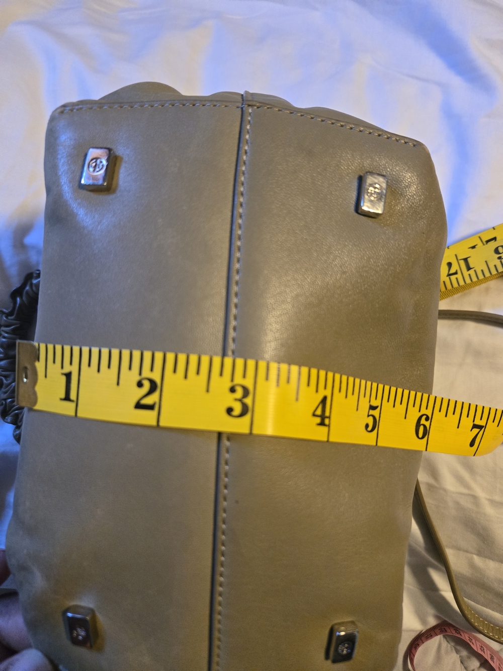 The ROW Ruched Handle Bag in Sage - Picture 12 of 15